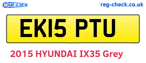 EK15PTU are the vehicle registration plates.