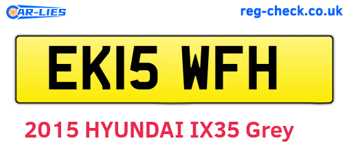 EK15WFH are the vehicle registration plates.