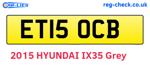 ET15OCB are the vehicle registration plates.