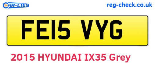 FE15VYG are the vehicle registration plates.