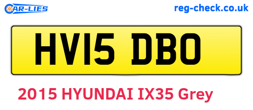 HV15DBO are the vehicle registration plates.
