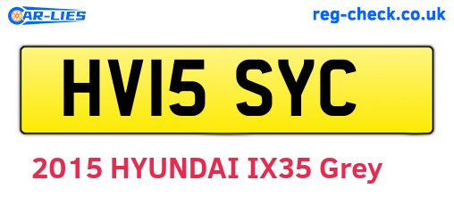 HV15SYC are the vehicle registration plates.