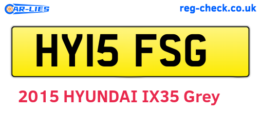 HY15FSG are the vehicle registration plates.