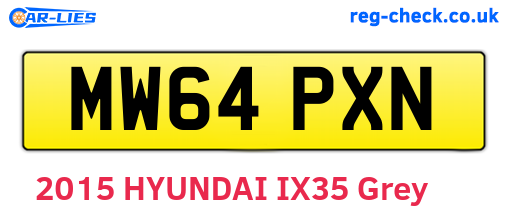 MW64PXN are the vehicle registration plates.