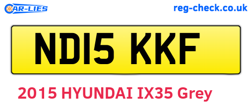 ND15KKF are the vehicle registration plates.