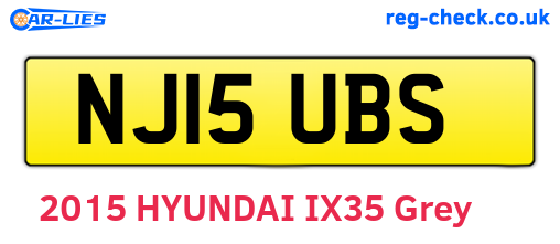 NJ15UBS are the vehicle registration plates.