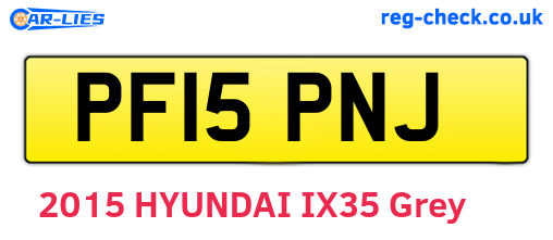 PF15PNJ are the vehicle registration plates.