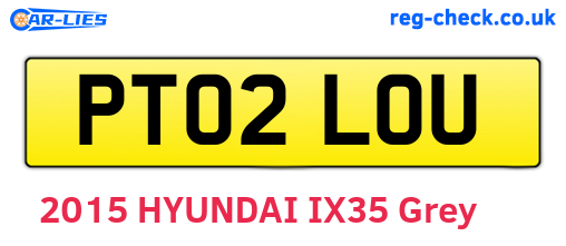 PT02LOU are the vehicle registration plates.