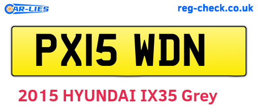 PX15WDN are the vehicle registration plates.