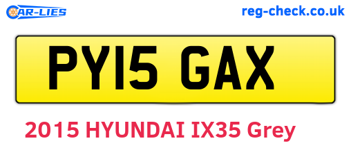 PY15GAX are the vehicle registration plates.
