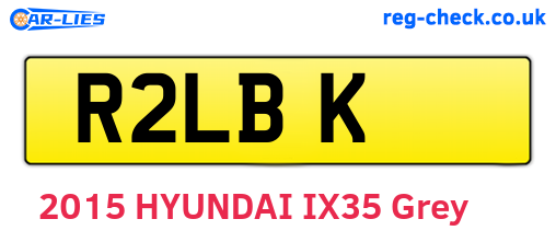 R2LBK are the vehicle registration plates.