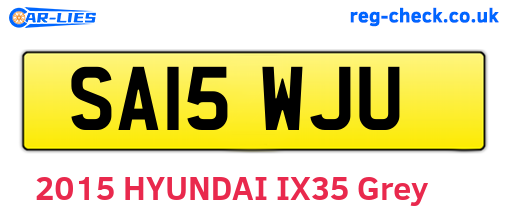 SA15WJU are the vehicle registration plates.