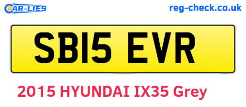 SB15EVR are the vehicle registration plates.