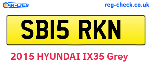 SB15RKN are the vehicle registration plates.