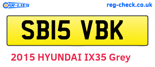 SB15VBK are the vehicle registration plates.