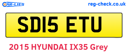 SD15ETU are the vehicle registration plates.