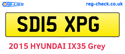 SD15XPG are the vehicle registration plates.