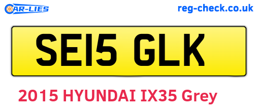 SE15GLK are the vehicle registration plates.