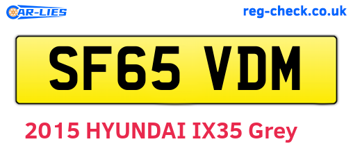 SF65VDM are the vehicle registration plates.