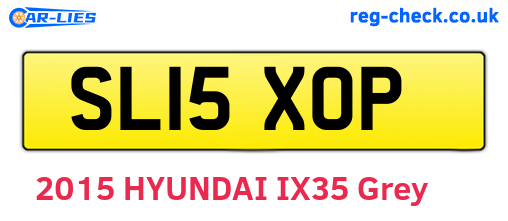 SL15XOP are the vehicle registration plates.