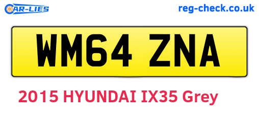 WM64ZNA are the vehicle registration plates.