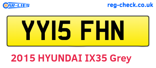 YY15FHN are the vehicle registration plates.