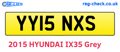 YY15NXS are the vehicle registration plates.