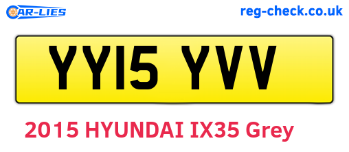 YY15YVV are the vehicle registration plates.