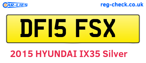 DF15FSX are the vehicle registration plates.