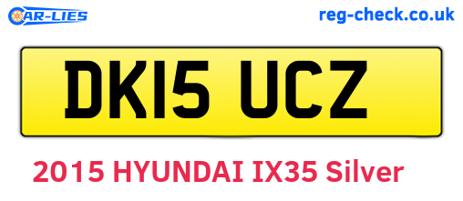 DK15UCZ are the vehicle registration plates.