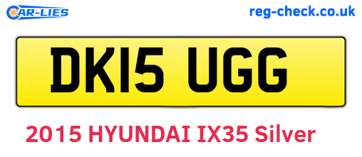 DK15UGG are the vehicle registration plates.