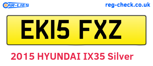 EK15FXZ are the vehicle registration plates.