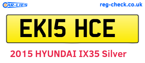 EK15HCE are the vehicle registration plates.
