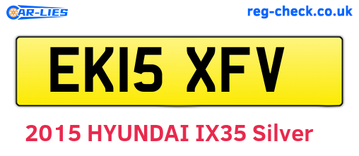 EK15XFV are the vehicle registration plates.