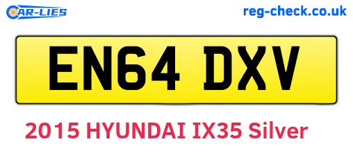 EN64DXV are the vehicle registration plates.