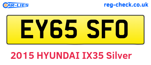 EY65SFO are the vehicle registration plates.
