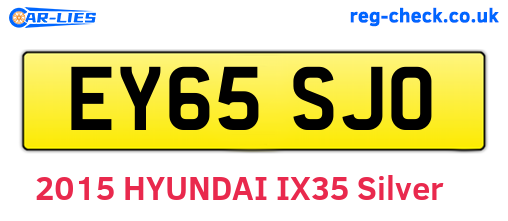 EY65SJO are the vehicle registration plates.