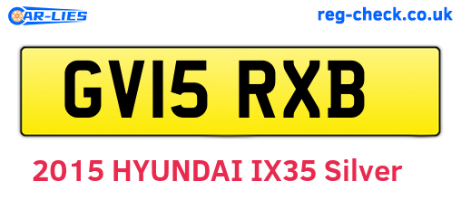 GV15RXB are the vehicle registration plates.