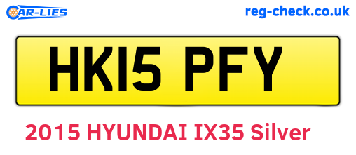 HK15PFY are the vehicle registration plates.