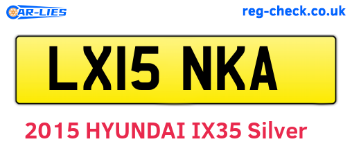 LX15NKA are the vehicle registration plates.