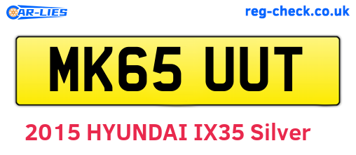 MK65UUT are the vehicle registration plates.