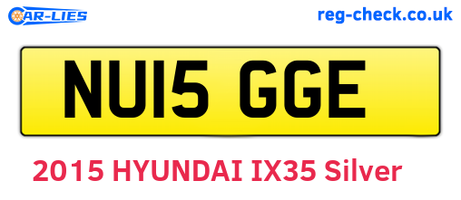 NU15GGE are the vehicle registration plates.
