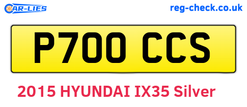 P700CCS are the vehicle registration plates.