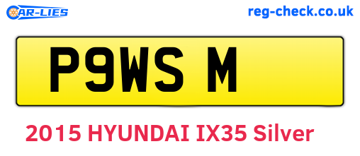 P9WSM are the vehicle registration plates.