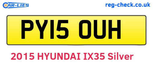 PY15OUH are the vehicle registration plates.