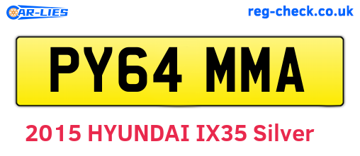 PY64MMA are the vehicle registration plates.