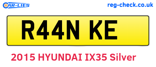 R44NKE are the vehicle registration plates.