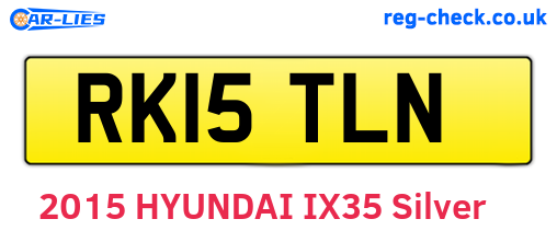 RK15TLN are the vehicle registration plates.