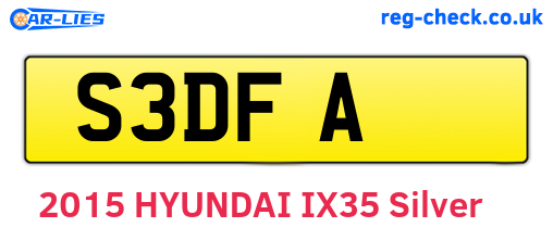 S3DFA are the vehicle registration plates.