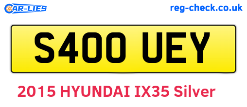 S400UEY are the vehicle registration plates.